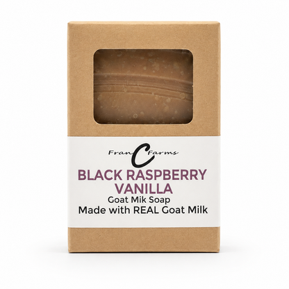 Black Raspberry Vanilla Goat Milk Soap - Made From REAL Goat Milk
