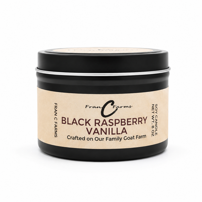 Black Raspberry Vanilla Soy Candle Tin - 8 oz