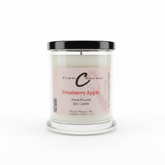 Cranberry Apple Soy Candle - 12 oz. Status Jar product image 2 from FRAN C FARMS