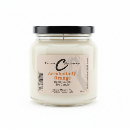 Accidentally Orange Soy Candle - 18 oz. Apothecary Jar