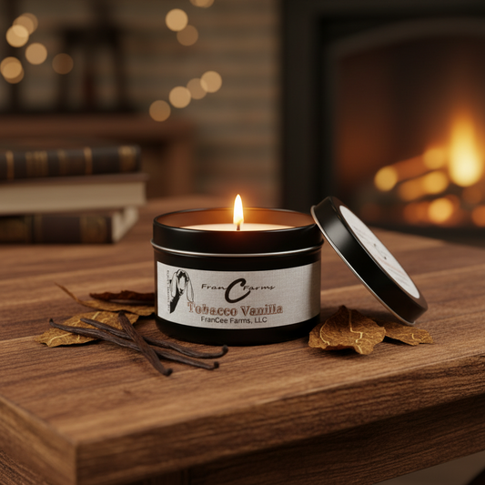 Tobacco Vanilla Soy Candle Tin - 8 oz.