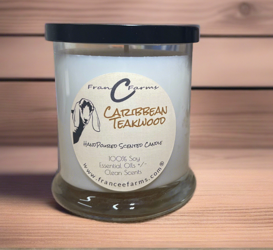 Caribbean Teakwood Candle (12/S)