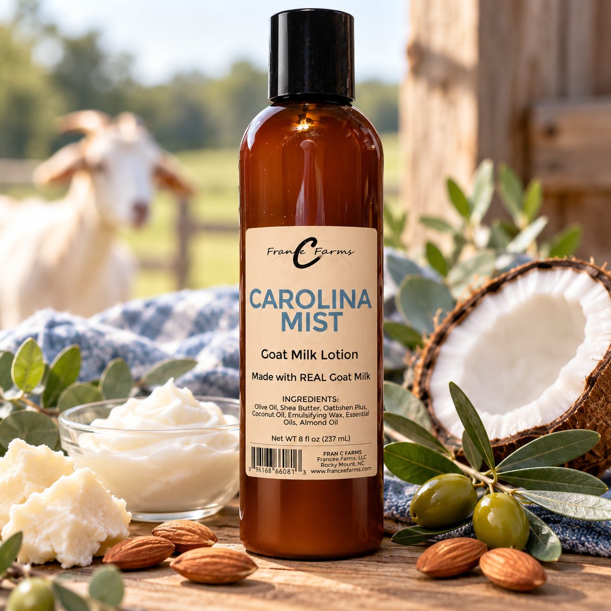 Carolina Mist Goat Milk Lotion - Made with REAL Goat Milk
