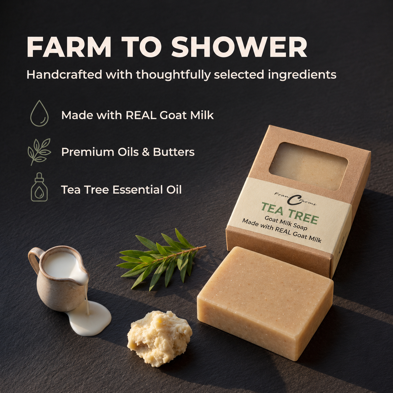 Tea Tree Goat Milk Soap – Made with REAL Goat Milk