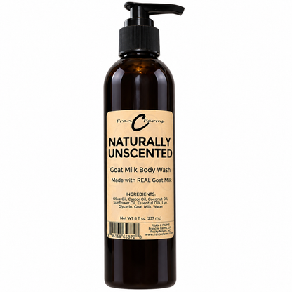 Naturally Unscented Goat Milk Body Wash - Made with REAL Goat Milk