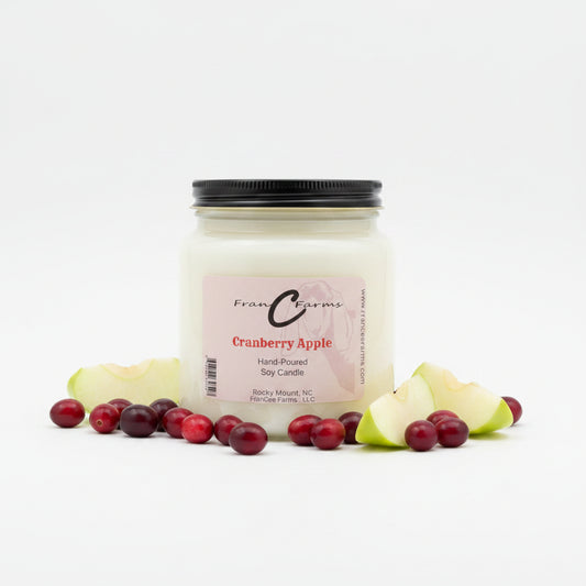 Cranberry Apple Soy Candle - 18 oz. Apothecary Candle product image 2 from FRAN C FARMS