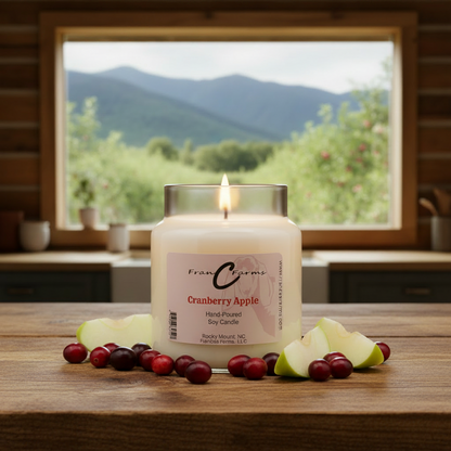 Cranberry Apple Soy Candle - 18 oz. Apothecary Candle