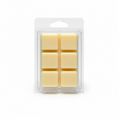 Love Spell Soy Wax Melts in a pack of six square wax cubes, ideal for long-lasting fragrance.