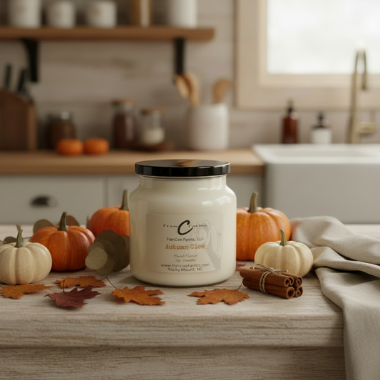 Autumn Glow Soy Candle - 18 oz. Apothecary Jar