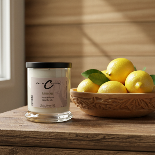Lemon Soy Candle - 12 oz. Status Jar product image 2 from FRAN C FARMS