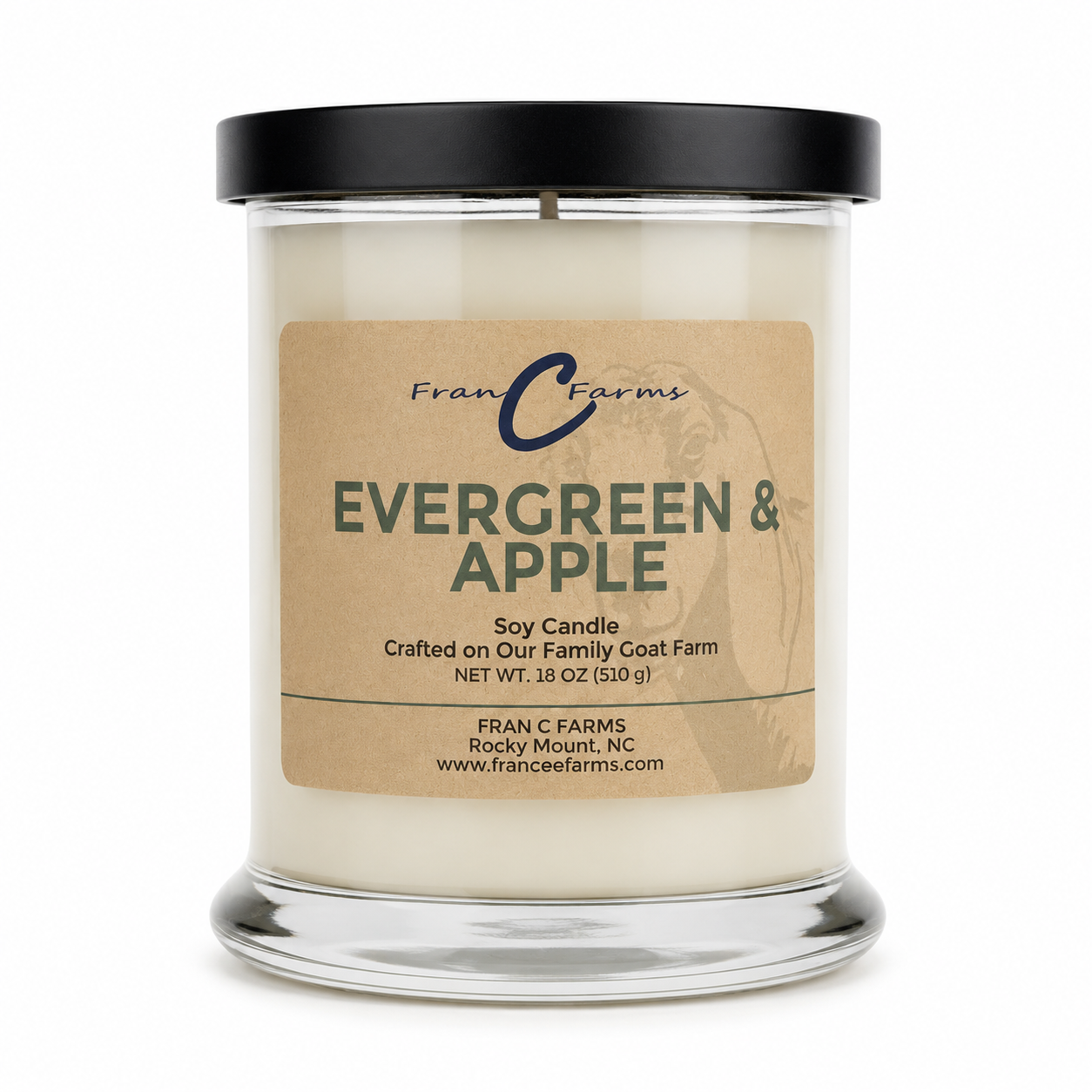 Evergreen & Apple Soy Candle – 12 oz Status Jar