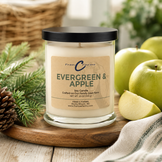 Evergreen & Apple Soy Candle – 12 oz Status Jar