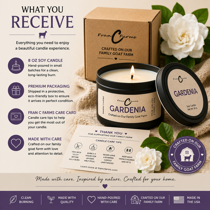 Gardenia Soy Candle Tin - 8 oz