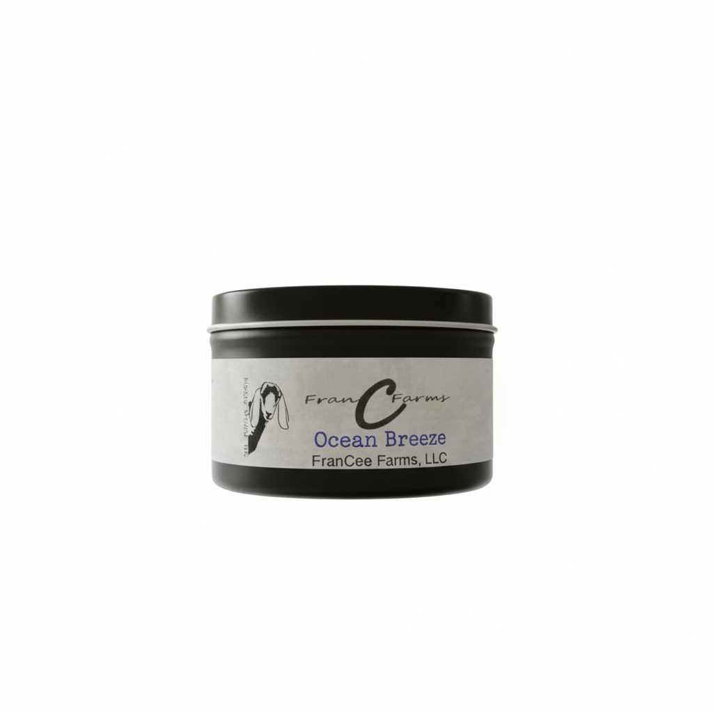 Ocean Breeze Soy Candle Tin - 8 oz, perfect for bringing coastal scents into your home.