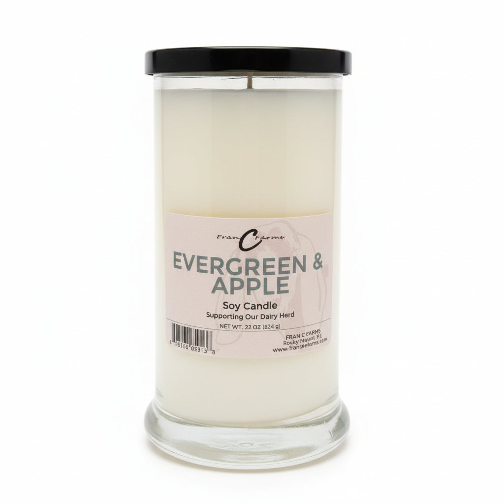 Evergreen & Apple Soy Candle - 22 oz. Status Jar