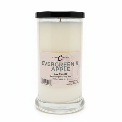 Evergreen & Apple Soy Candle - 22 oz. Status Jar