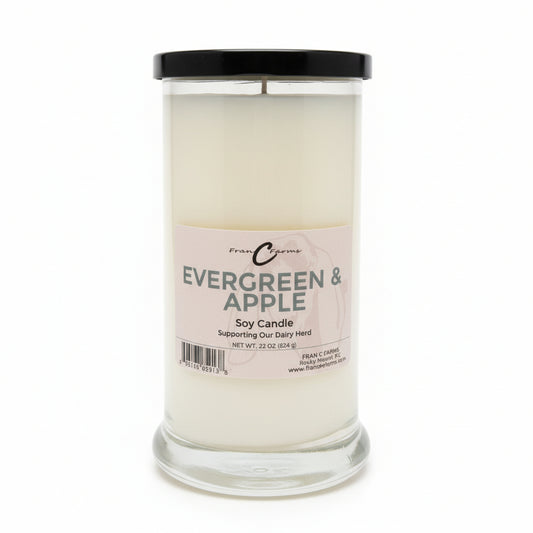 Evergreen & Apple Soy Candle - 22 oz. Status Jar