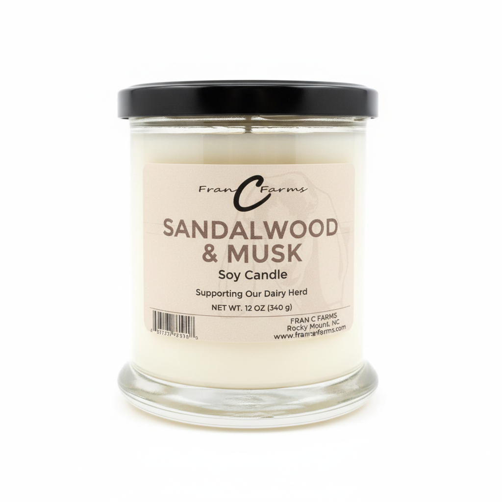 Sandalwood & Musk Soy Candle - 12 oz. Status Jar