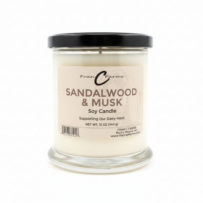 Sandalwood & Musk Soy Candle - 12 oz. Status Jar