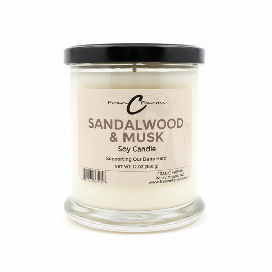 Sandalwood & Musk Soy Candle - 12 oz. Status Jar