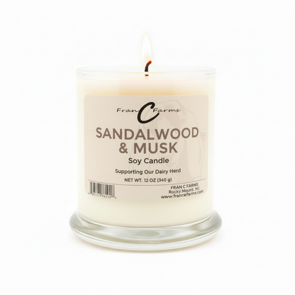 Sandalwood & Musk Soy Candle - 12 oz. Status Jar