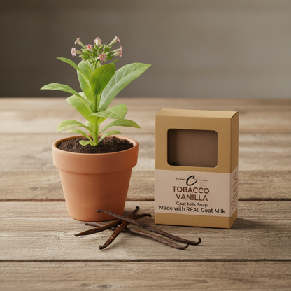 Tobacco Vanilla Goat Milk Soap from FRAN C FARMS