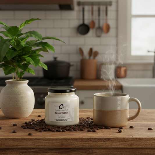 Fresh Coffee Soy Candle - 18 oz. Apothecary Candle