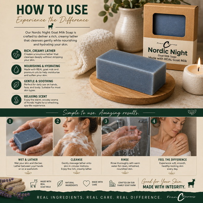 Nordic Night Goat Milk Soap - Made with REAL Goat Milk