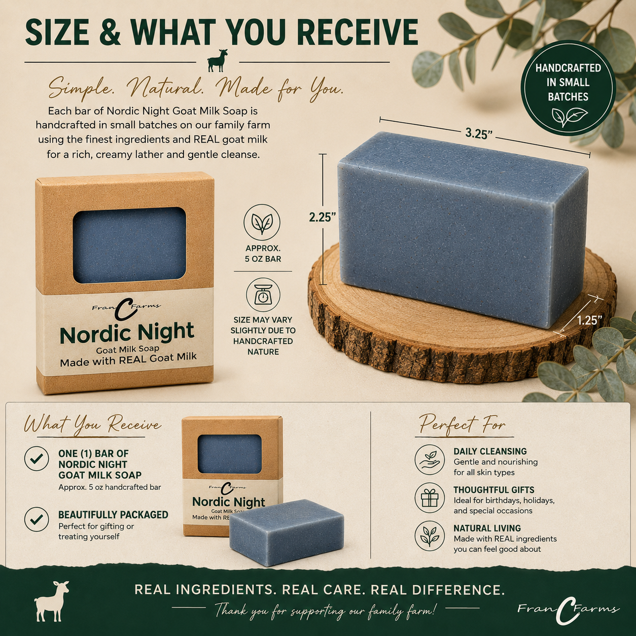 Nordic Night Goat Milk Soap - Made with REAL Goat Milk