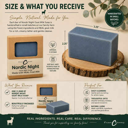 Nordic Night Goat Milk Soap - Made with REAL Goat Milk