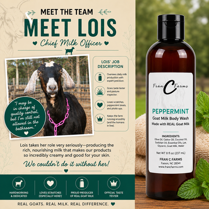 Peppermint Goat Milk Body Wash – Made with REAL Goat Milk