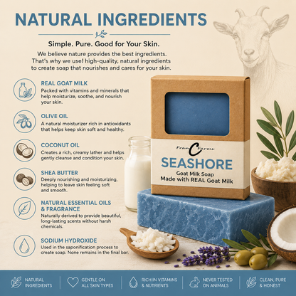 Seashore Goat Milk Soap - Made with REAL Goat Milk