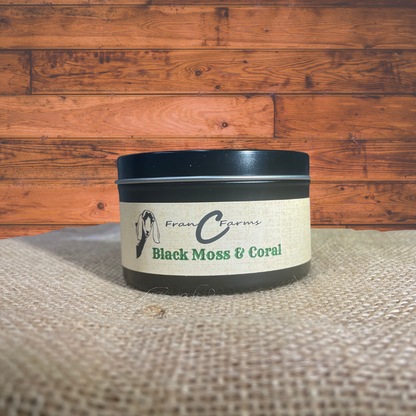 Black Moss Soy Candle - 8 oz Tin